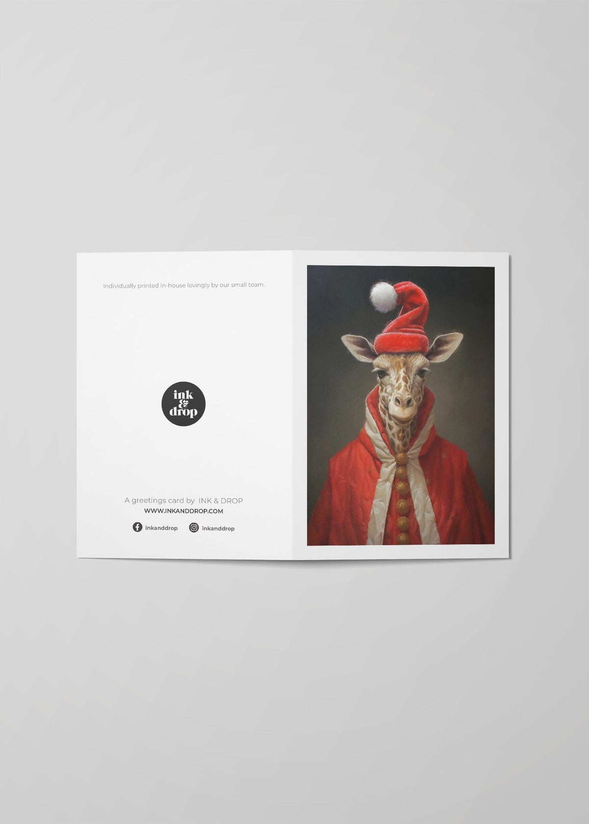 Giraffe A6 Christmas Greetings Card