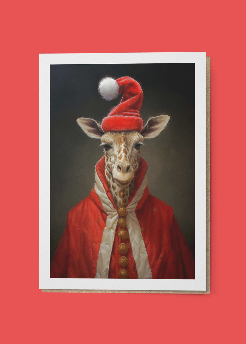 Giraffe A6 Christmas Greetings Card