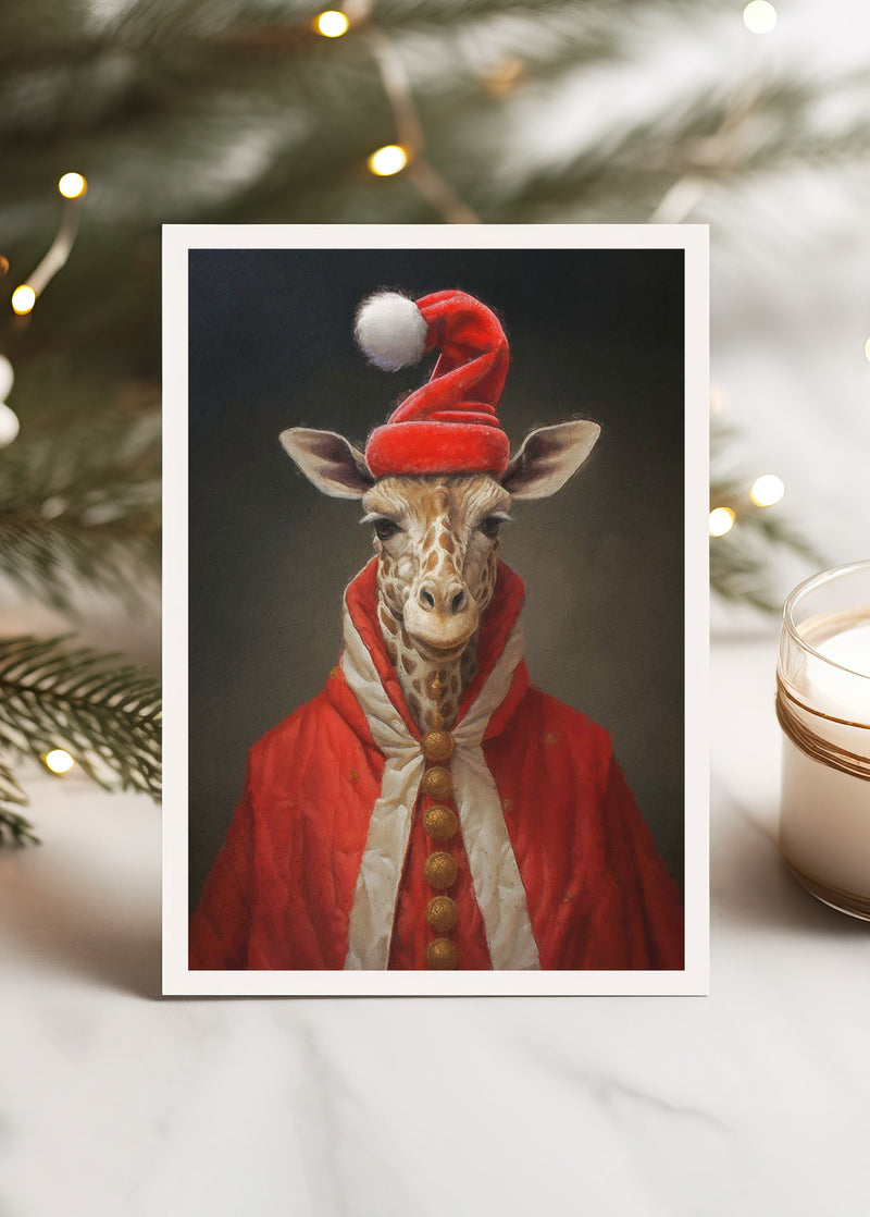 Giraffe A6 Christmas Greetings Card