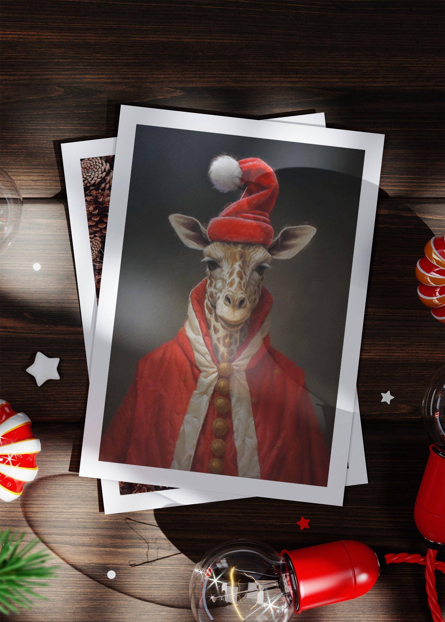 Giraffe A6 Christmas Greetings Card