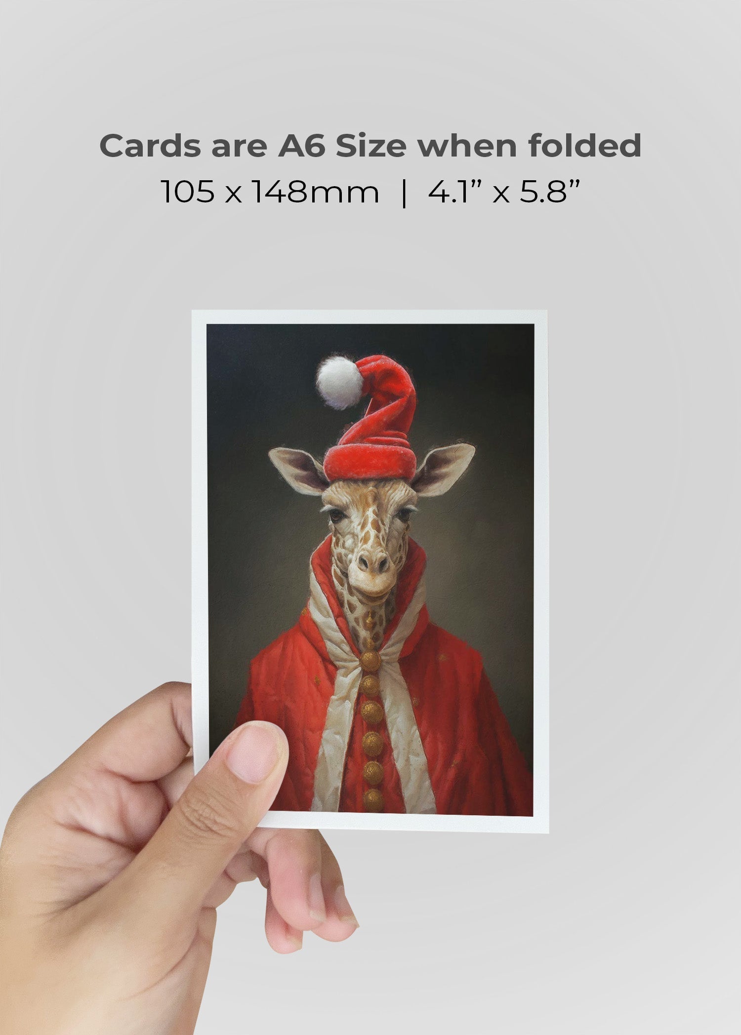 Giraffe A6 Christmas Greetings Card