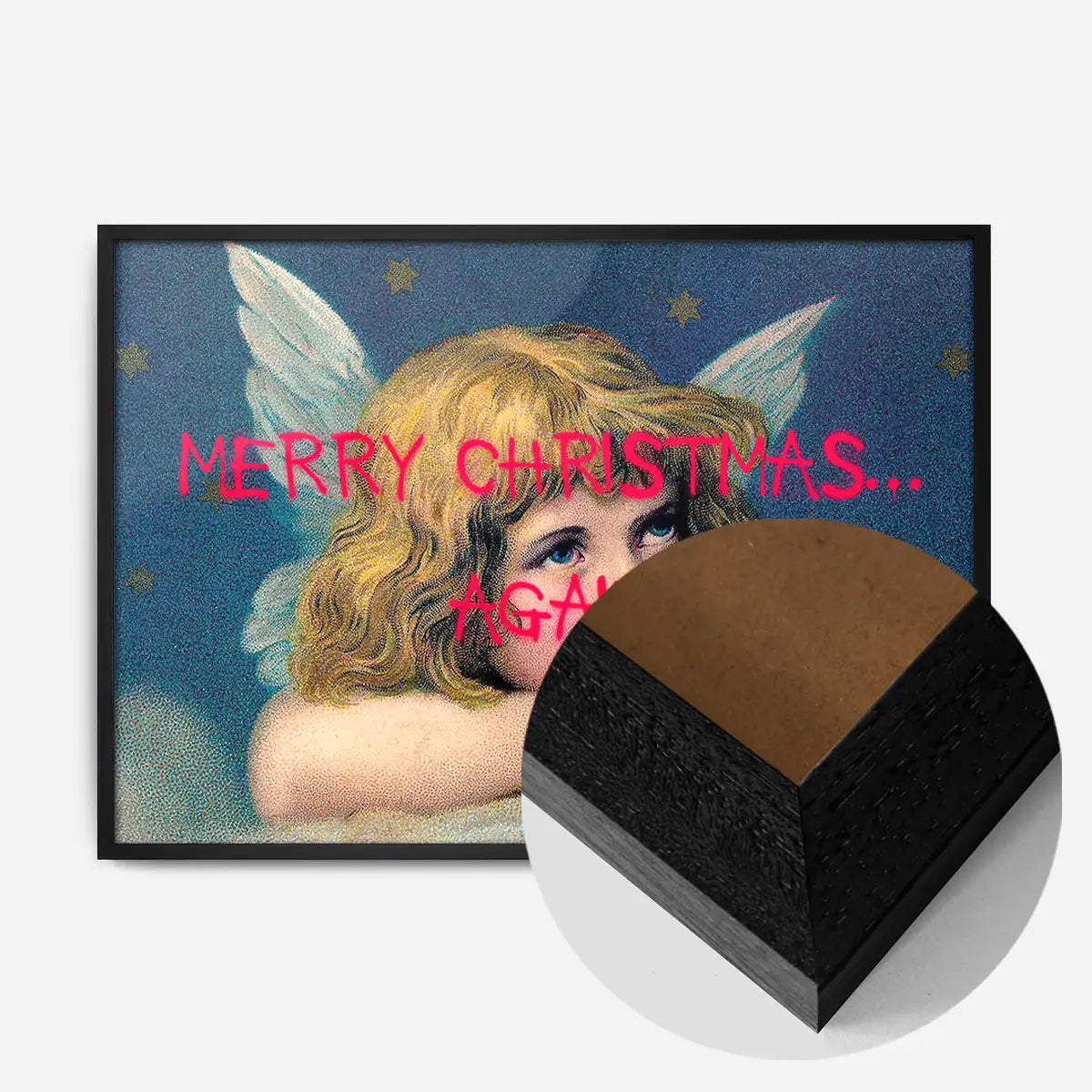Merry Christmas Again Spraypaint Print
