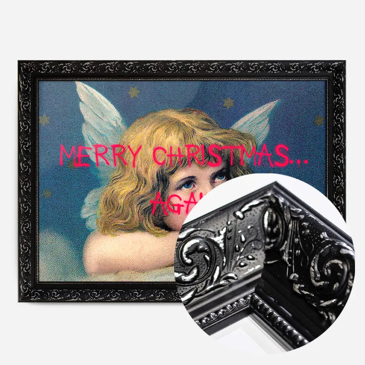 Merry Christmas Again Spraypaint Print