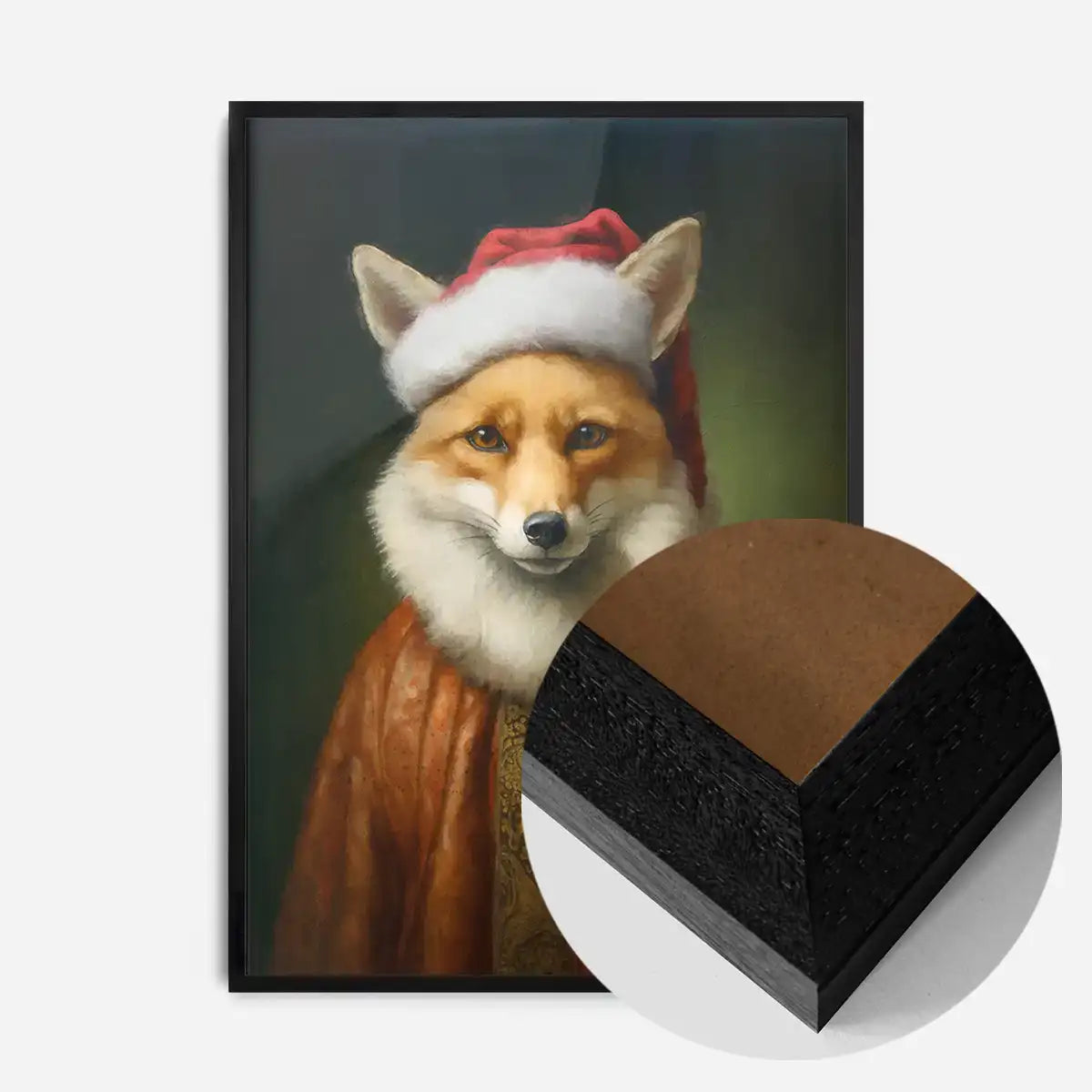 Christmas Fox Animal Portrait Print