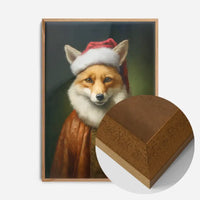 Christmas Fox Animal Portrait Print