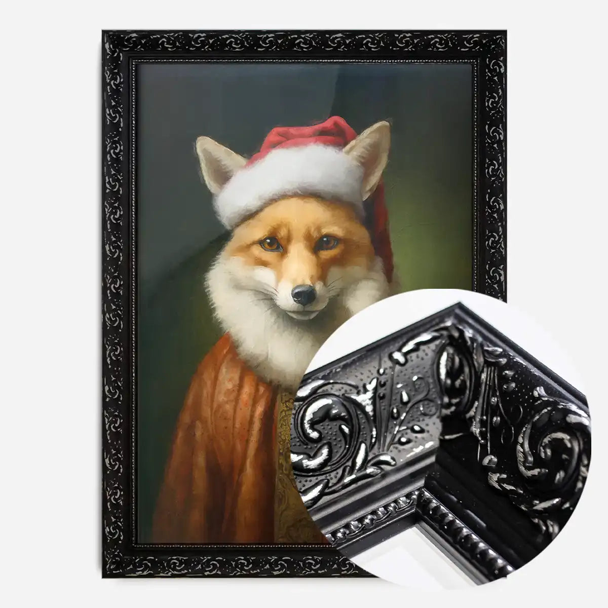 Christmas Fox Animal Portrait Print