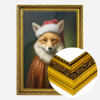 Christmas Fox Animal Portrait Print