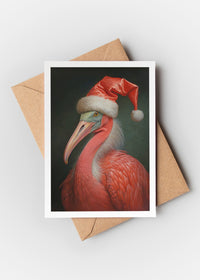 Flamingo A6 Christmas Greetings Card