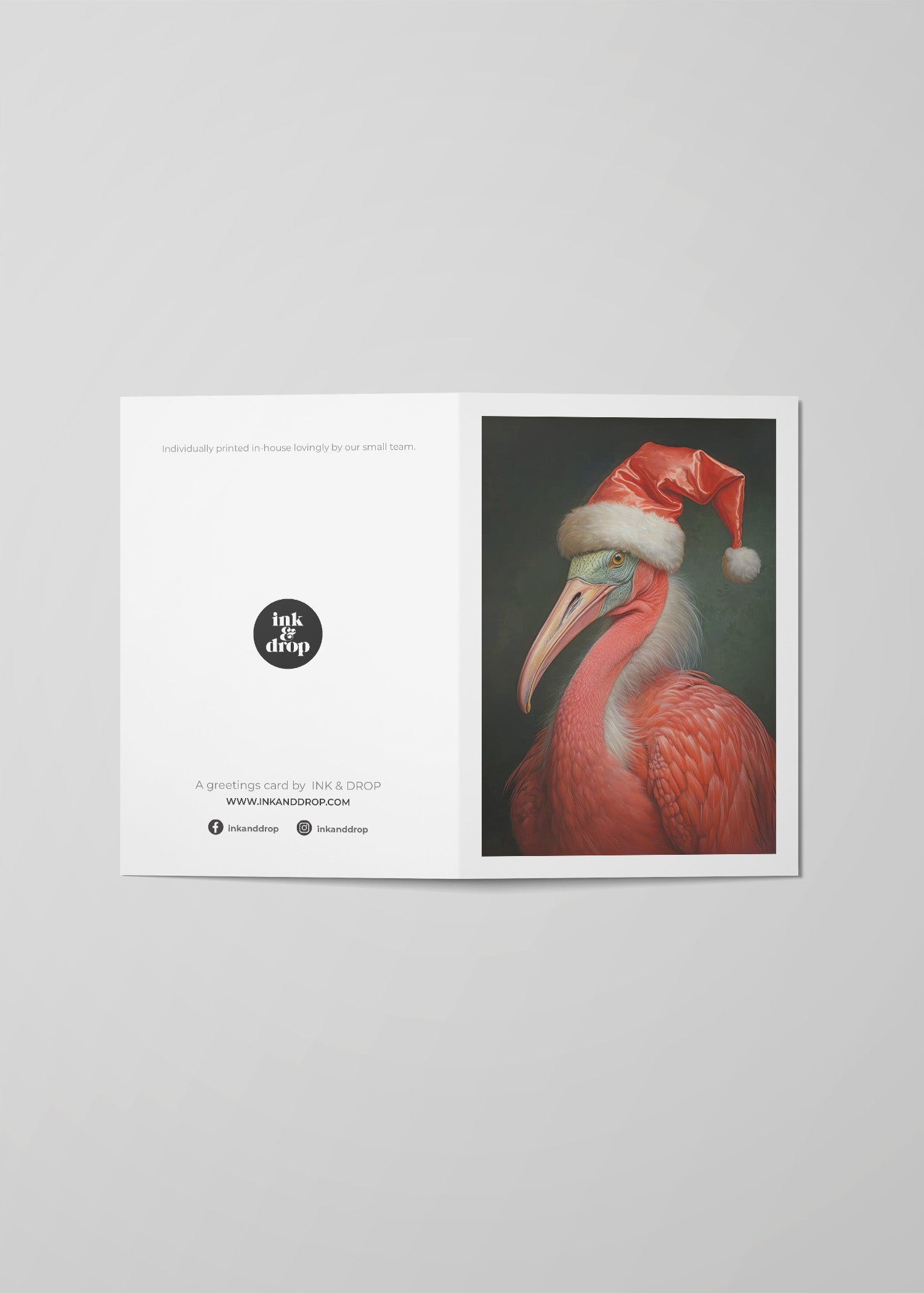 Flamingo A6 Christmas Greetings Card