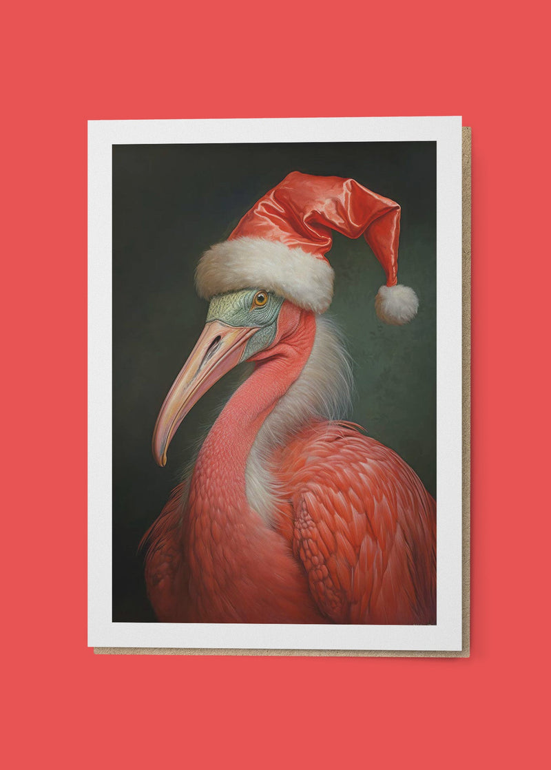 Flamingo A6 Christmas Greetings Card