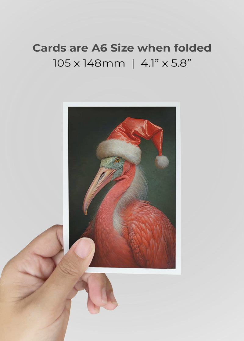 Flamingo A6 Christmas Greetings Card