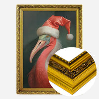 Christmas Flamingo Animal Portrait Print