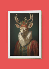 Lady Deer A6 Christmas Greetings Card