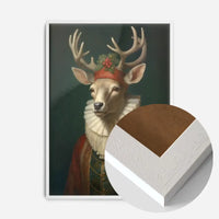 Christmas Reindeer Animal Portrait Print