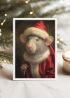 Christmas Rat A6 Christmas Greetings Card