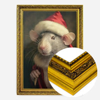 Christmas Rat Animal Portrait Print
