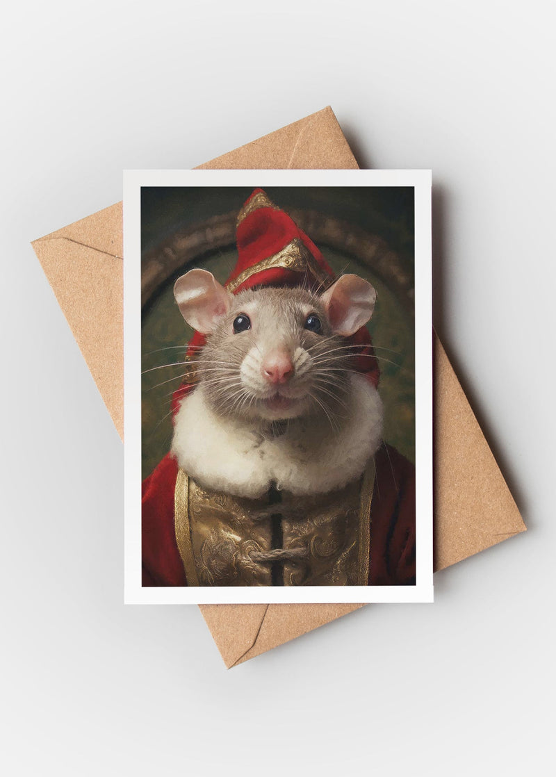 Christmas Mouse A6 Christmas Greetings Card