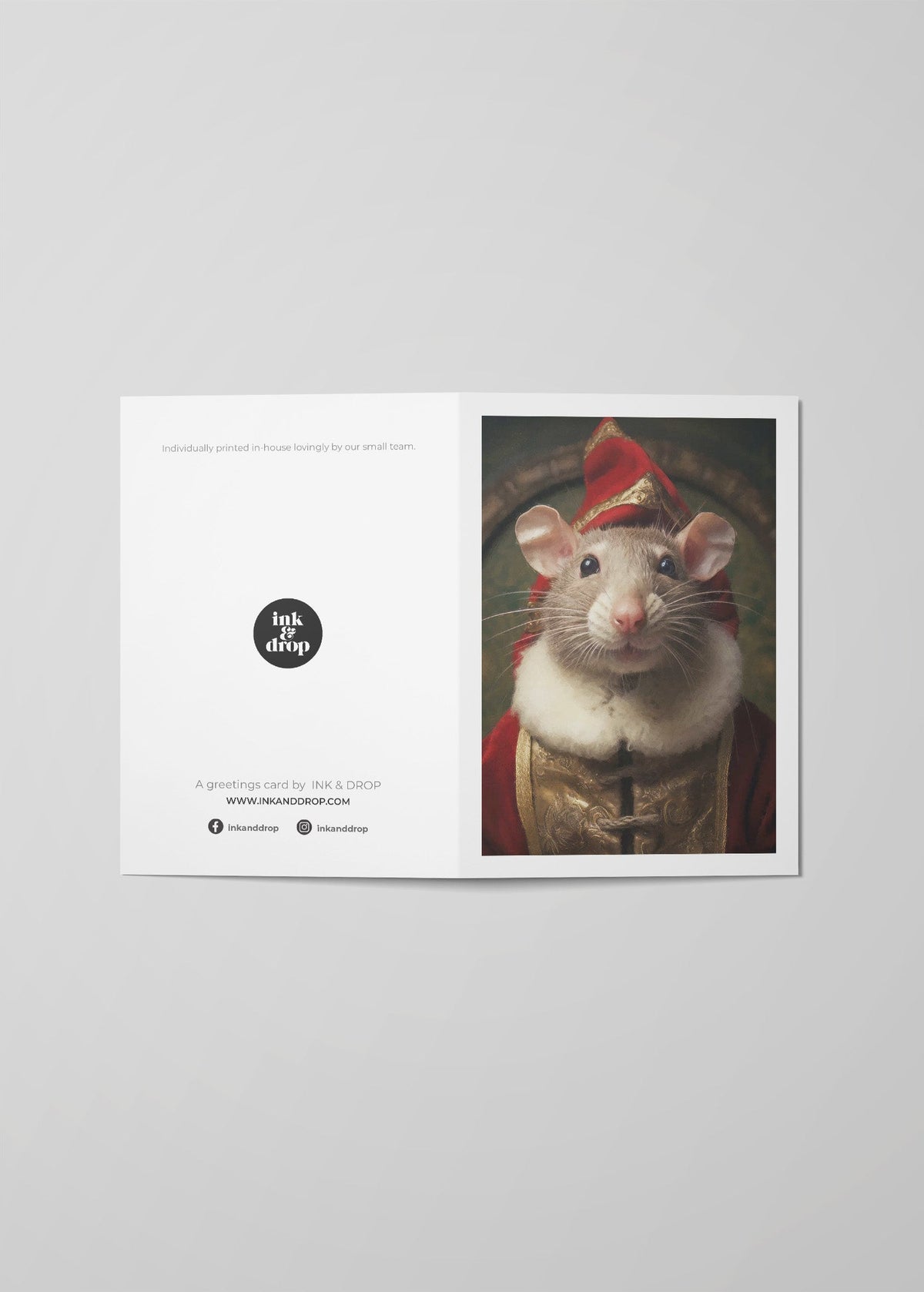 Christmas Mouse A6 Christmas Greetings Card