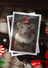 Christmas Mouse A6 Christmas Greetings Card