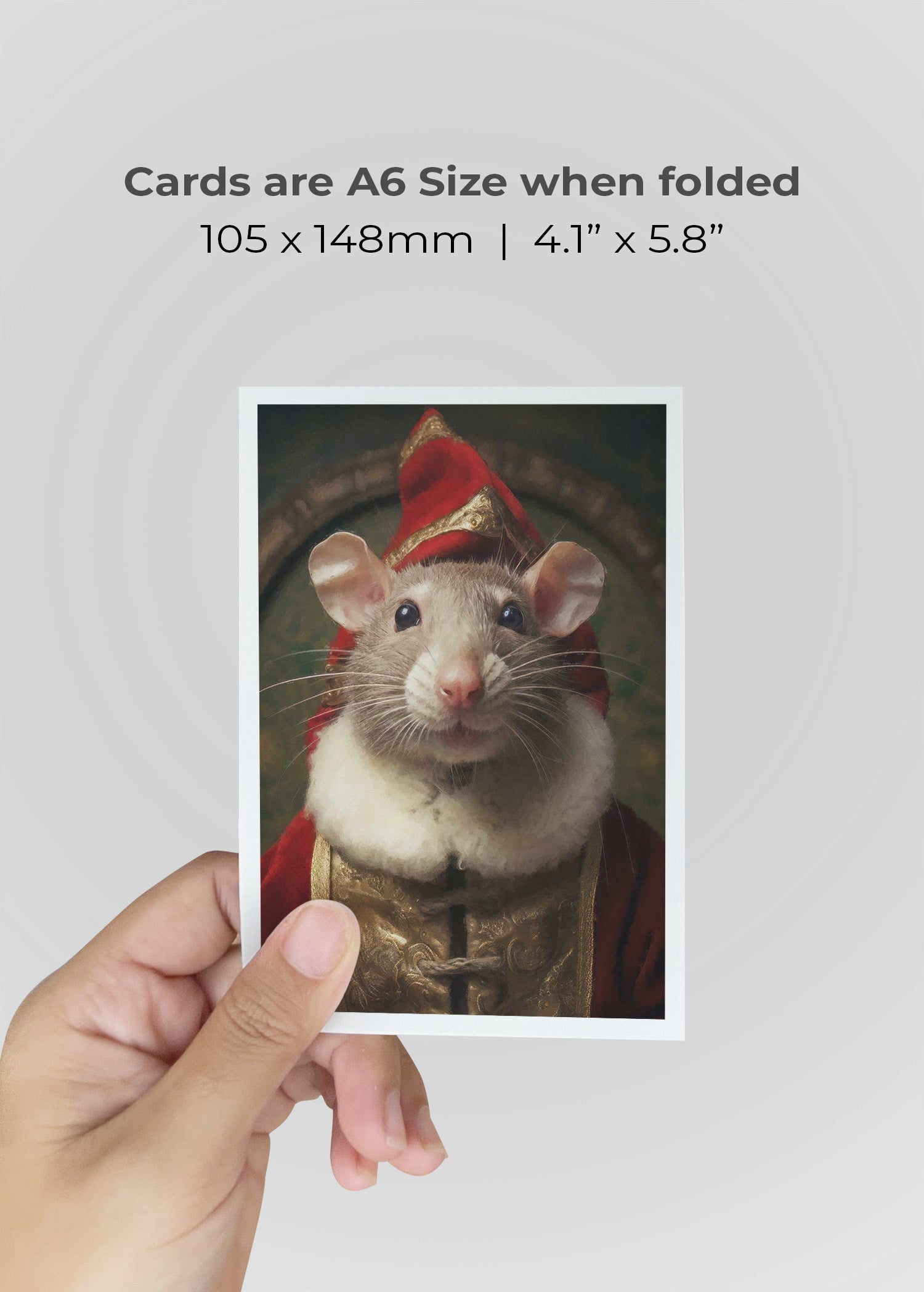 Christmas Mouse A6 Christmas Greetings Card