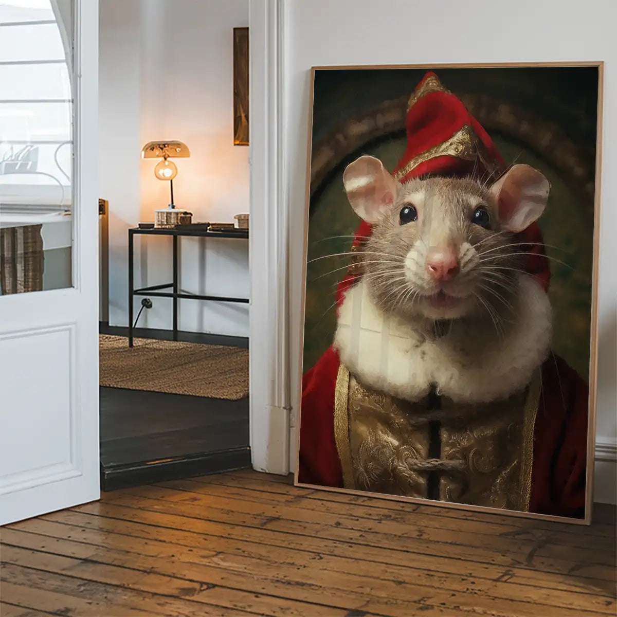 Christmas Mouse Animal Portrait Print