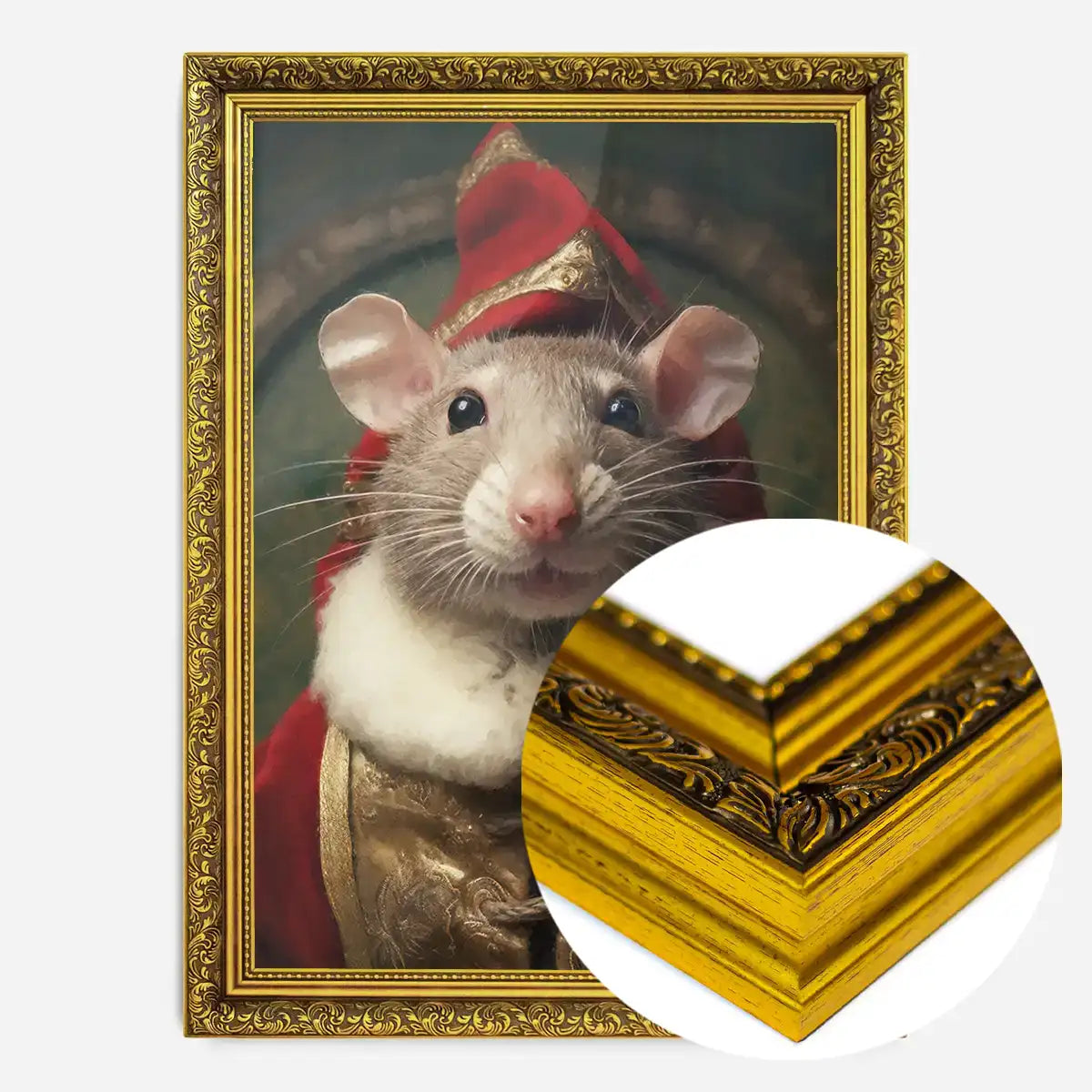 Christmas Mouse Animal Portrait Print