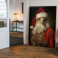 Christmas Eagle Animal Portrait Print