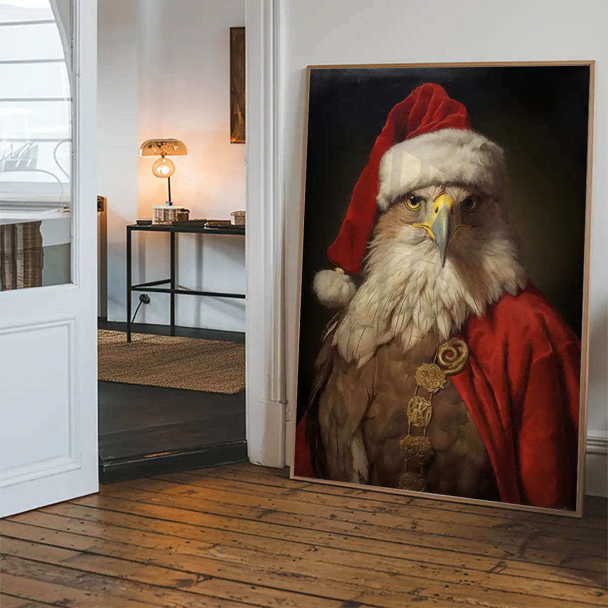 Christmas Eagle Animal Portrait Print