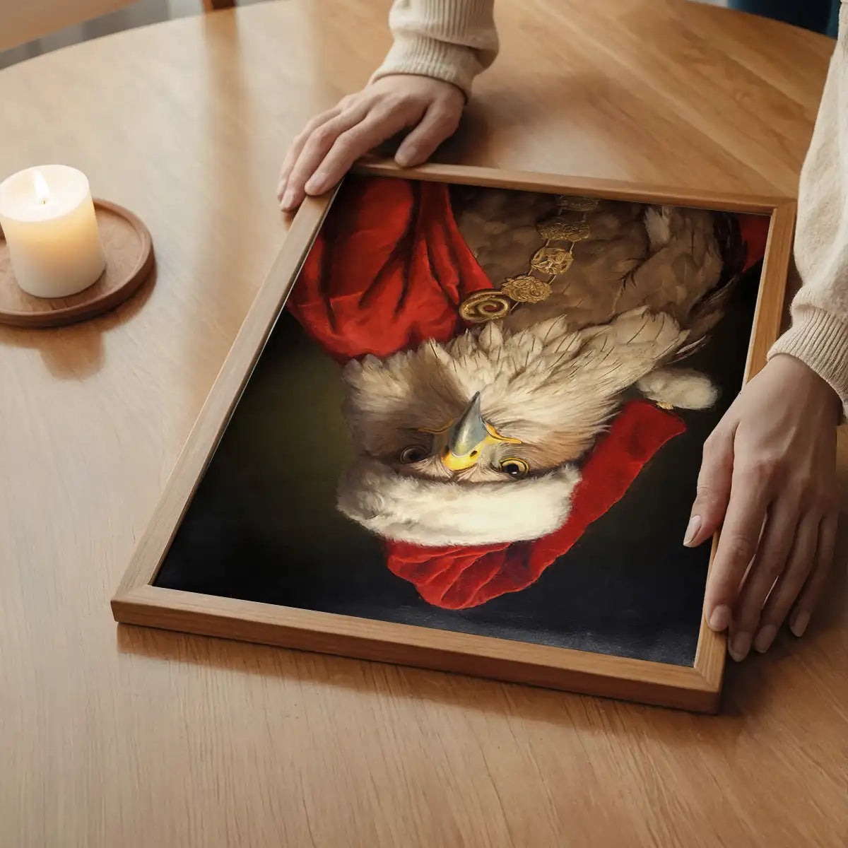 Christmas Eagle Animal Portrait Print