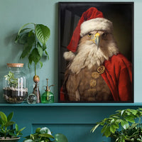 Christmas Eagle Animal Portrait Print