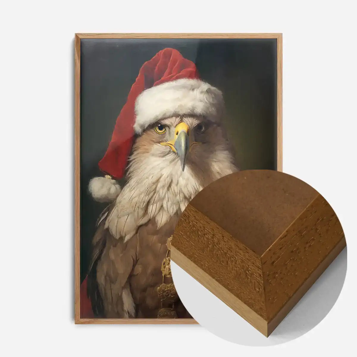 Christmas Eagle Animal Portrait Print