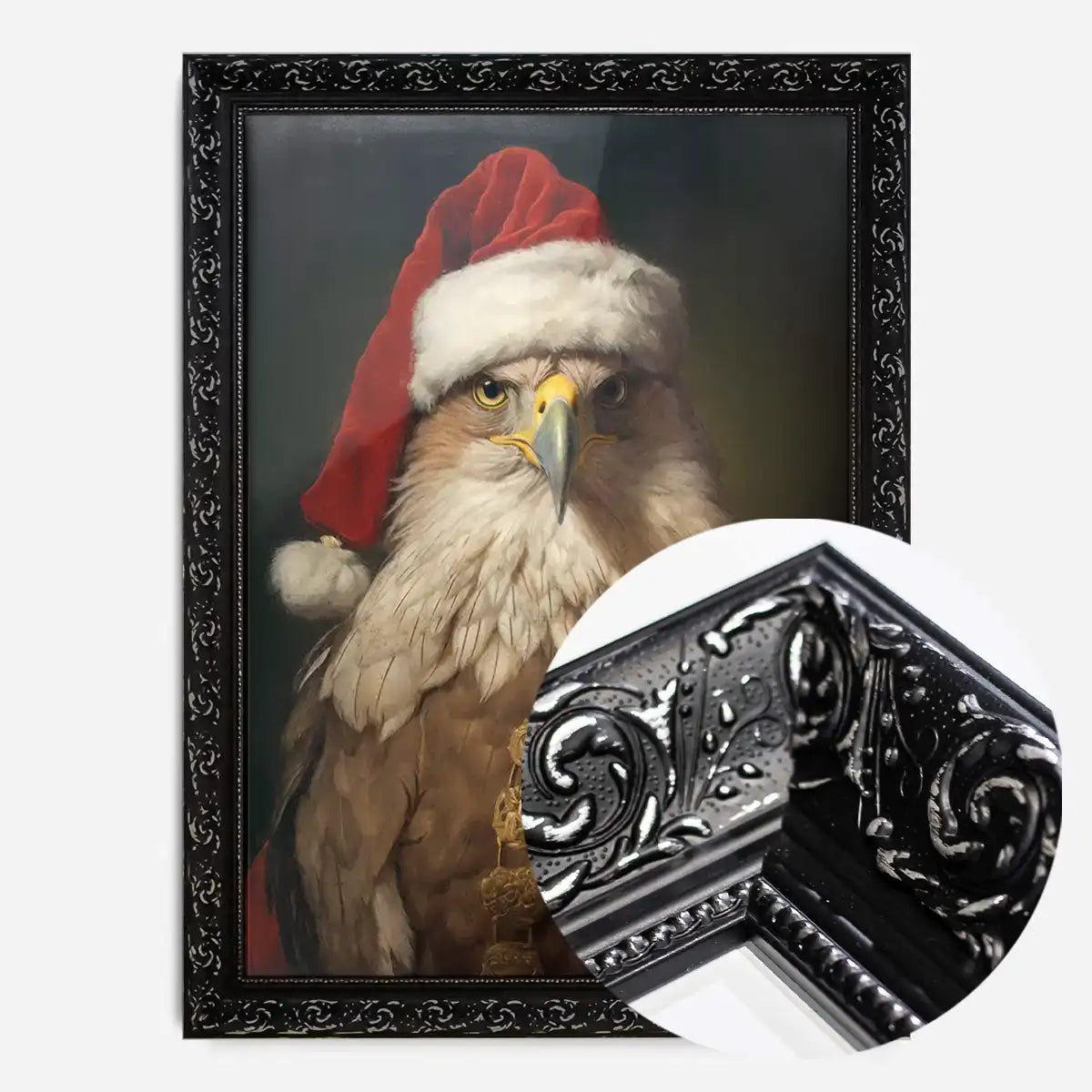 Christmas Eagle Animal Portrait Print
