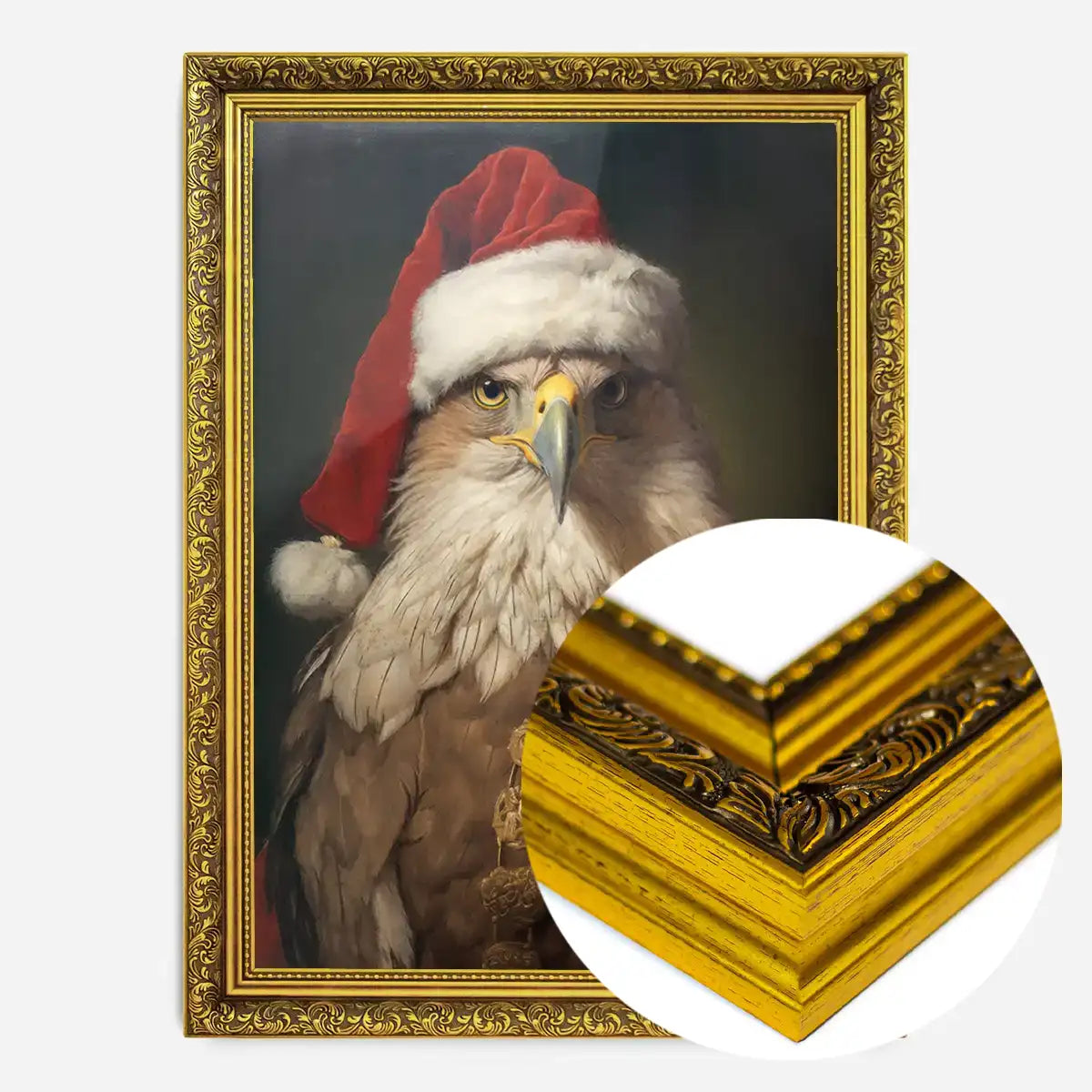 Christmas Eagle Animal Portrait Print