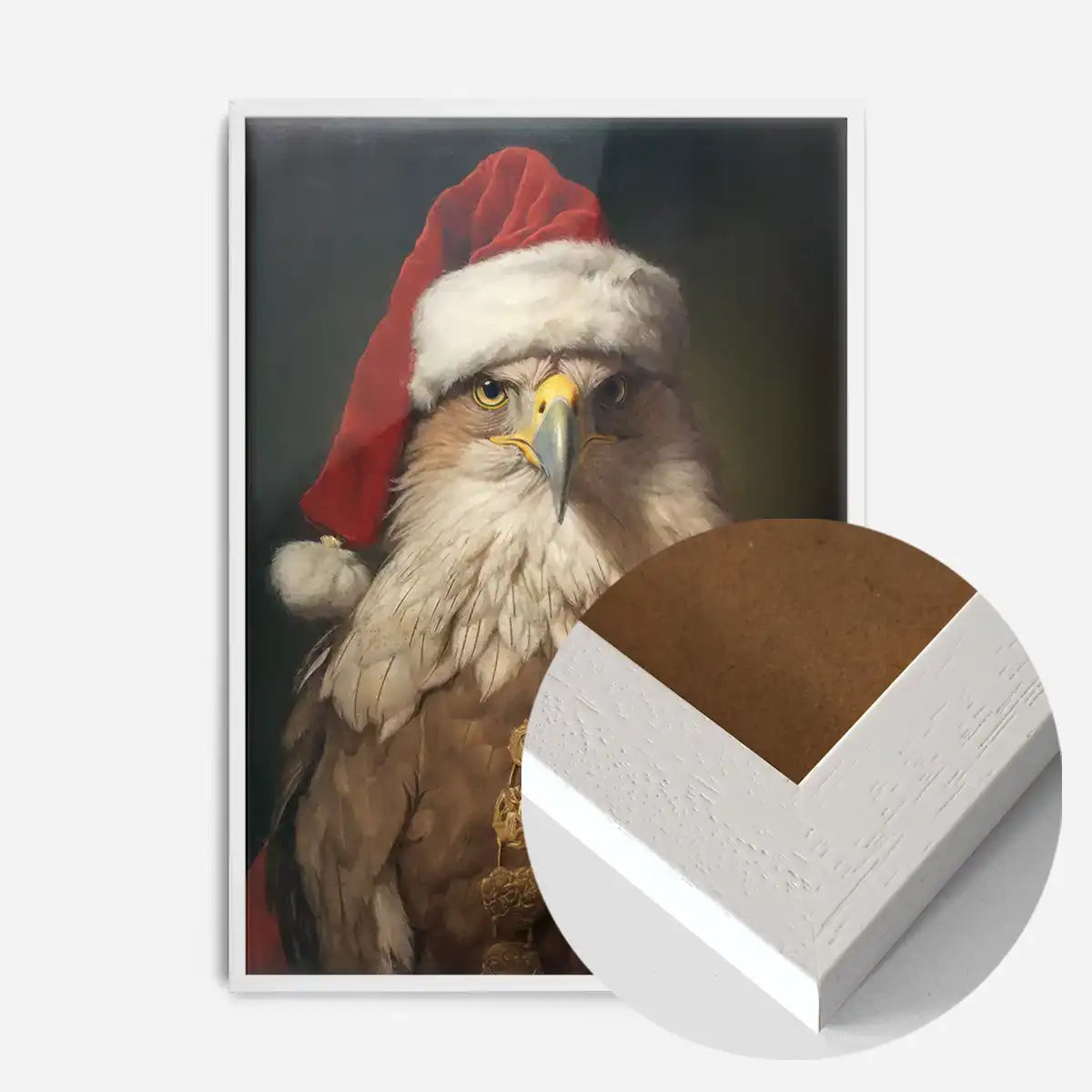 Christmas Eagle Animal Portrait Print