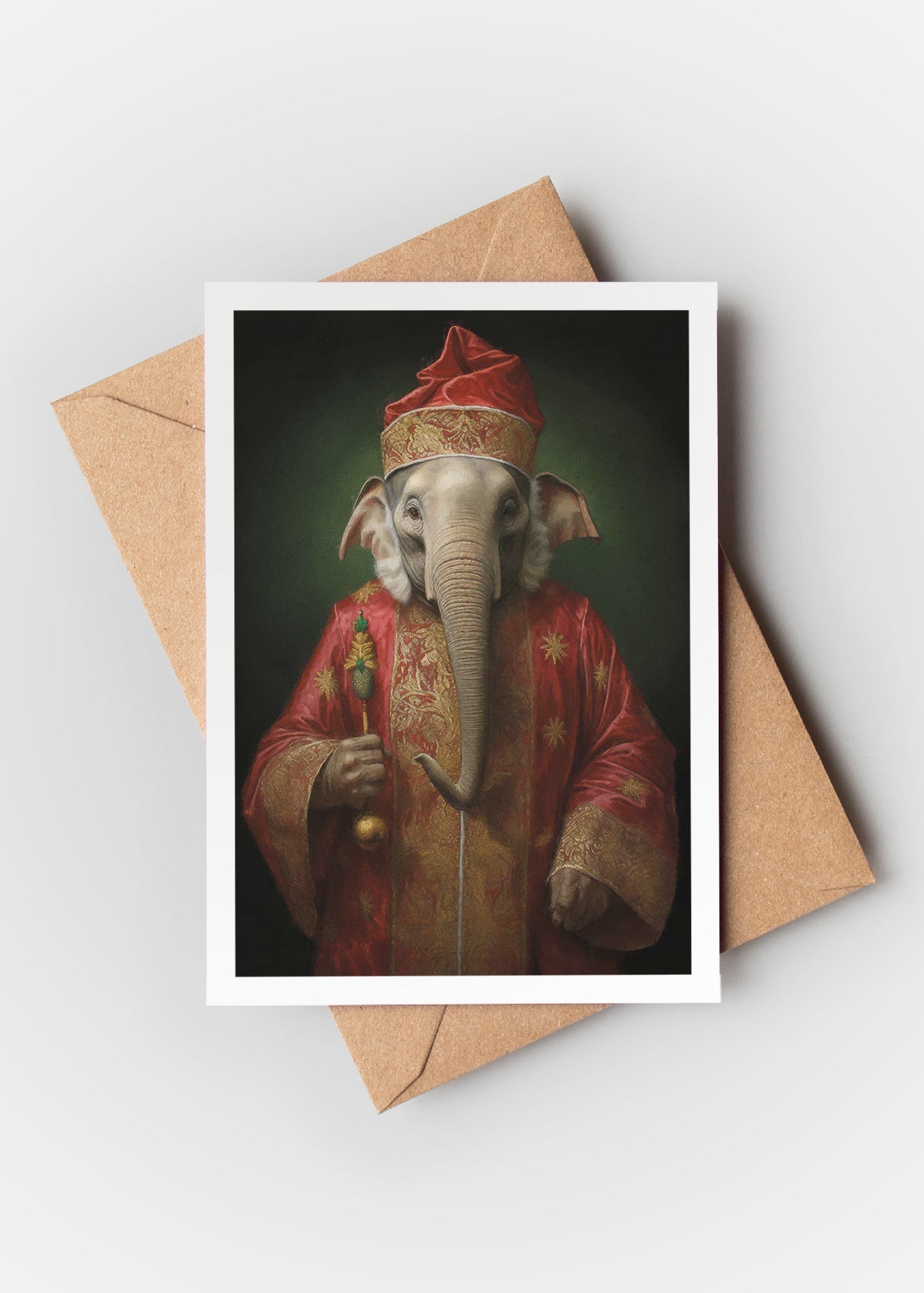 Elephant Spraypaint Nativity A6 Christmas Greetings Card