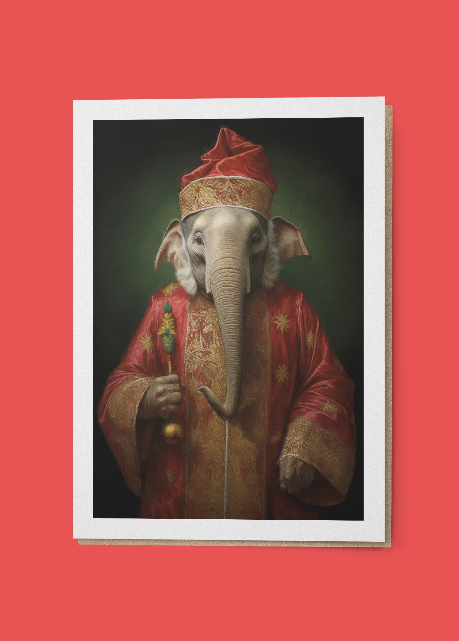 Elephant Spraypaint Nativity A6 Christmas Greetings Card