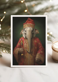 Elephant Spraypaint Nativity A6 Christmas Greetings Card