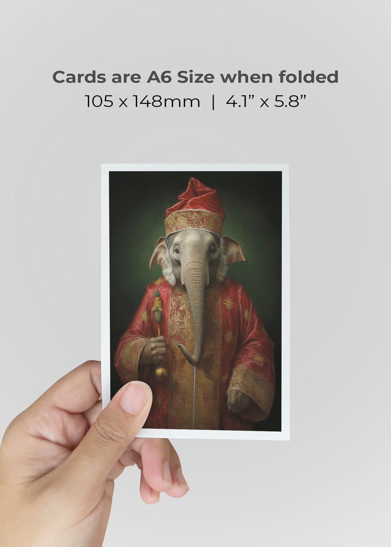 Elephant Spraypaint Nativity A6 Christmas Greetings Card