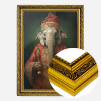 Christmas Elephant Animal Portrait Print