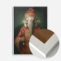 Christmas Elephant Animal Portrait Print