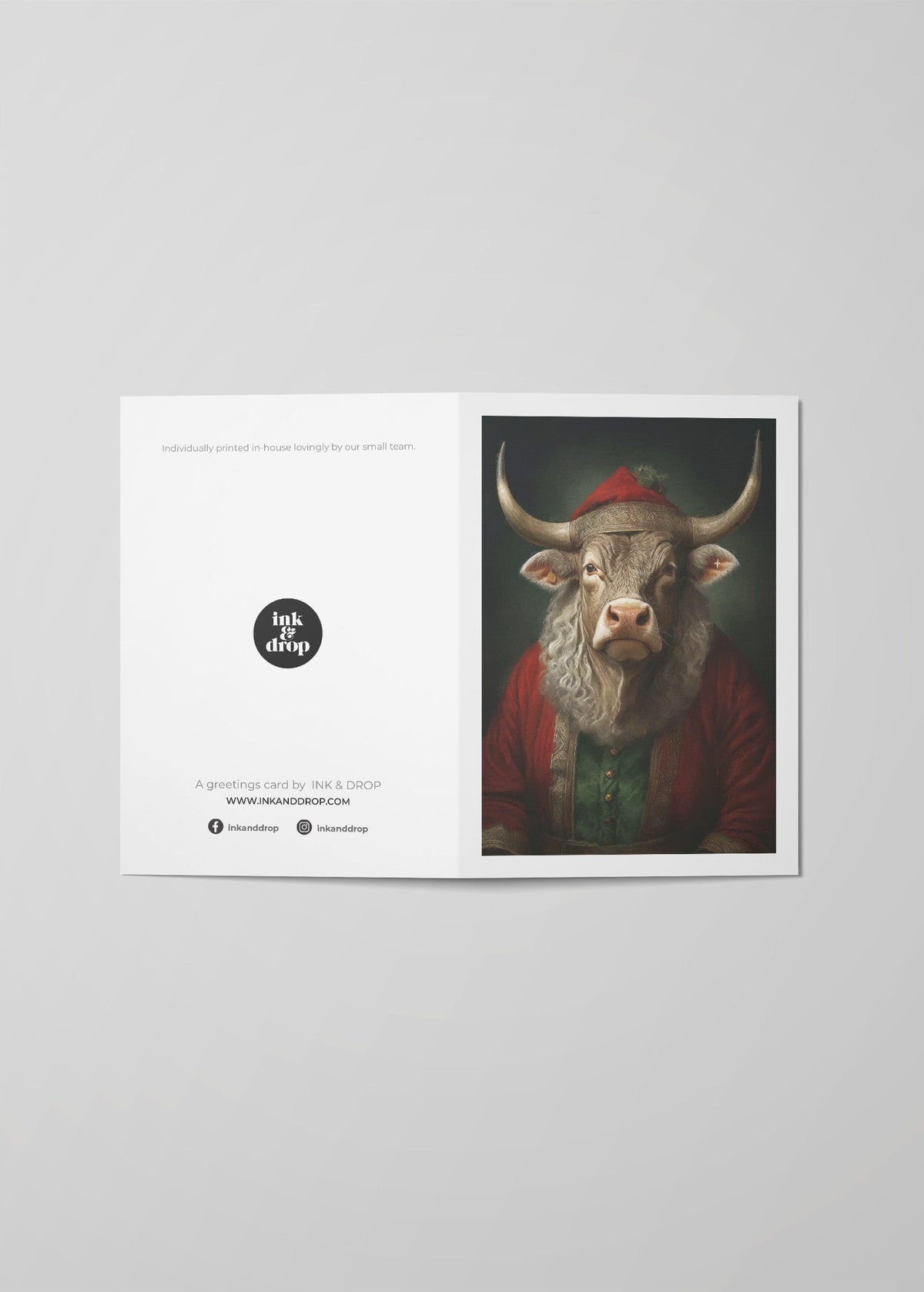 Bison Christmas A6 Christmas Greetings Card