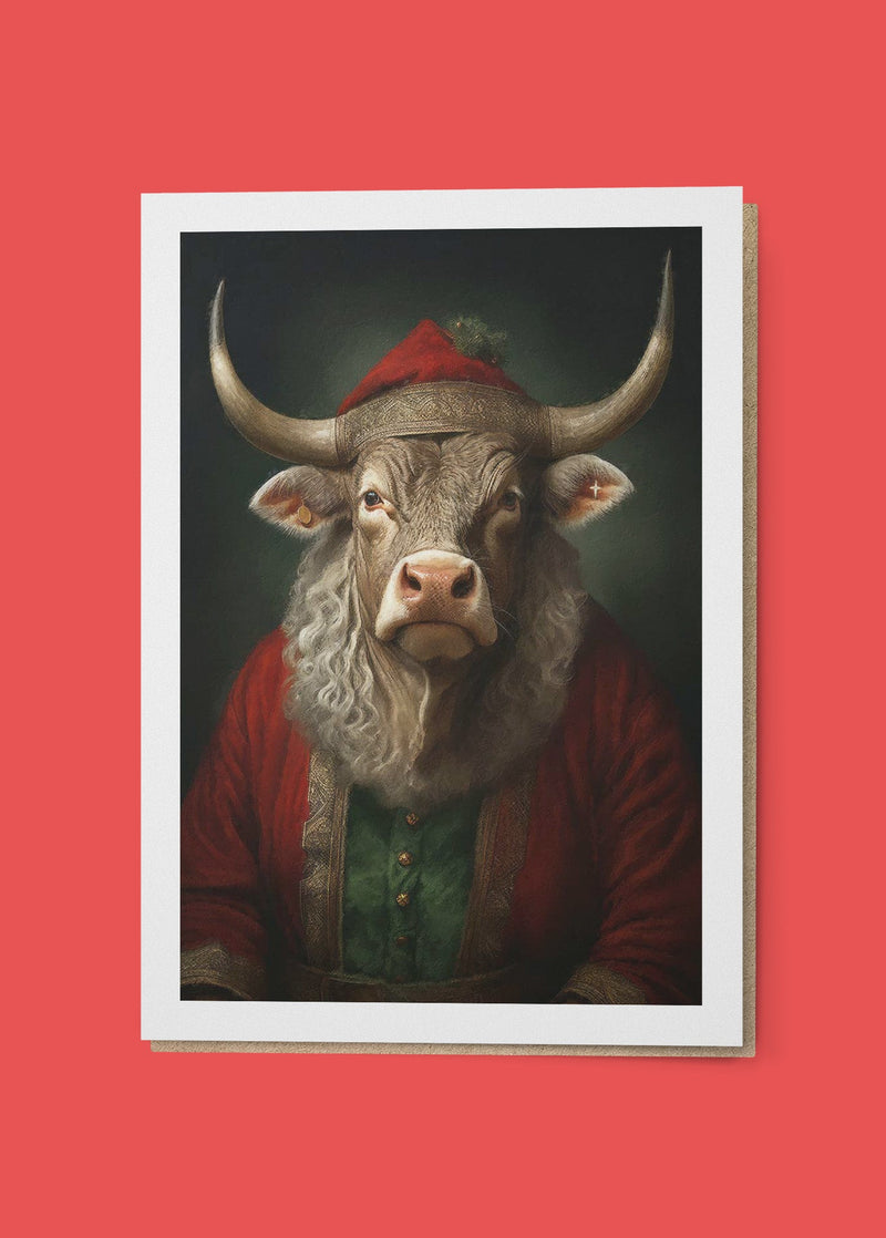 Bison Christmas A6 Christmas Greetings Card