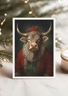 Bison Christmas A6 Christmas Greetings Card