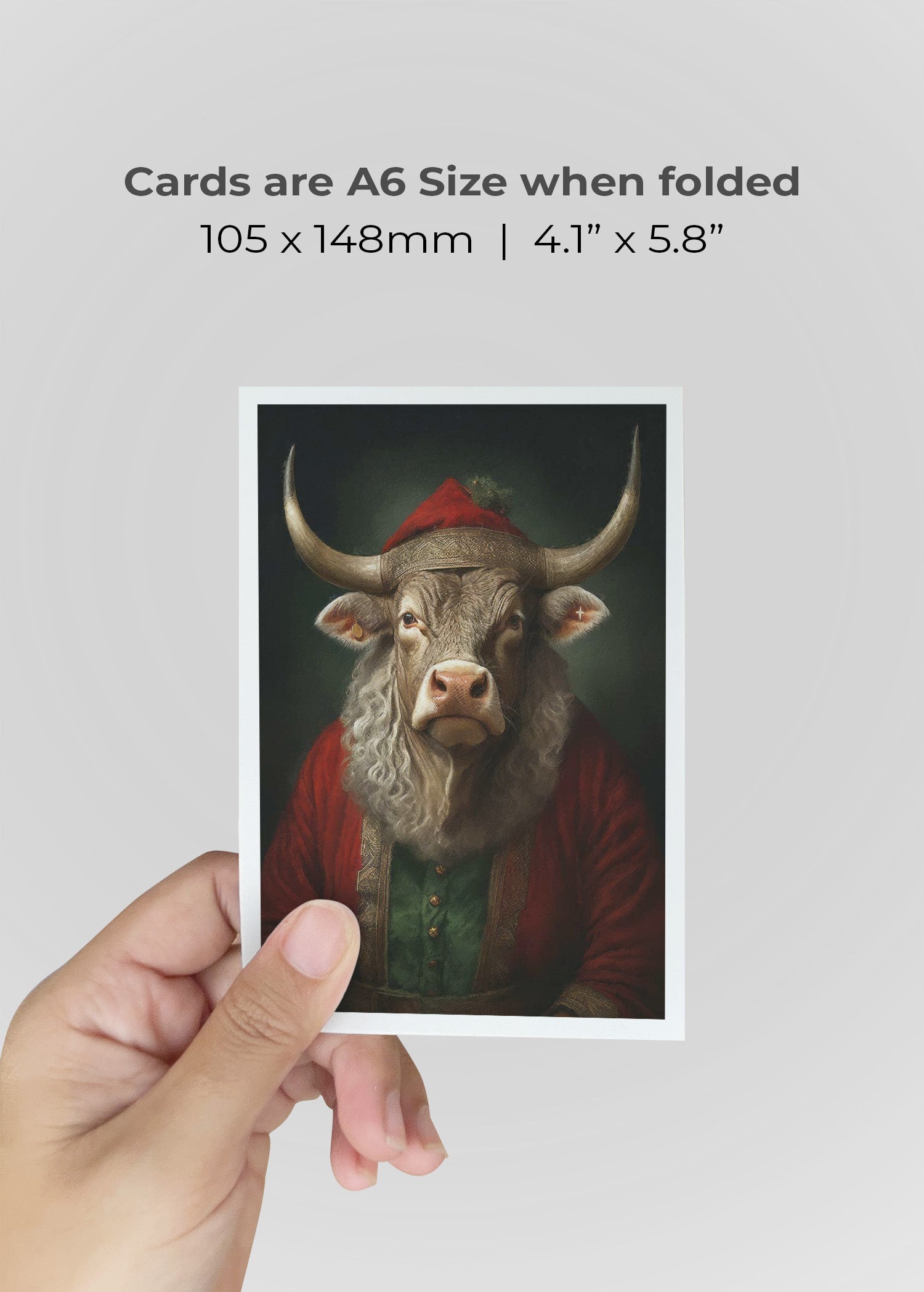 Bison Christmas A6 Christmas Greetings Card