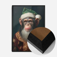 Christmas Chimp Animal Portrait Print