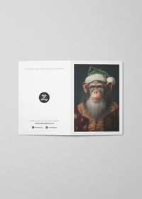 Chimpanzee A6 Christmas Greetings Card