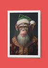 Chimpanzee A6 Christmas Greetings Card