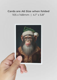 Chimpanzee A6 Christmas Greetings Card