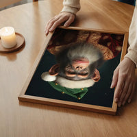 Christmas Chimp Animal Portrait Print