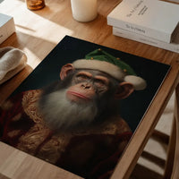 Christmas Chimp Animal Portrait Print